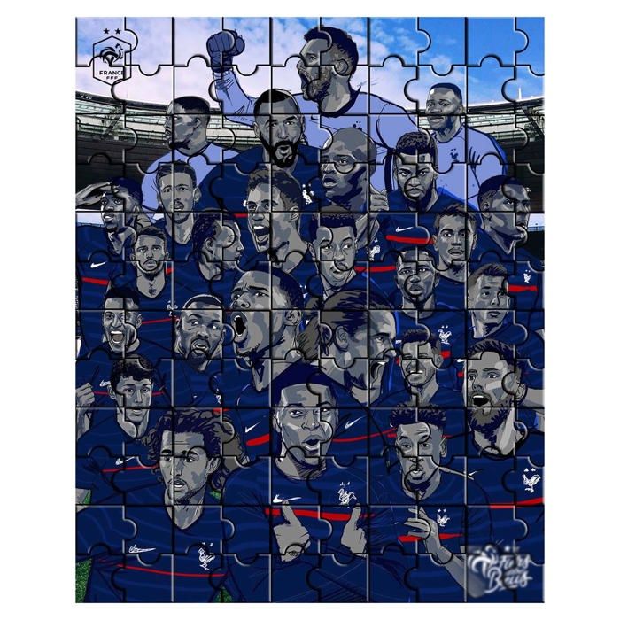 Puzzle - Onwind - sur le thème du football 500 pièces sur léquipe de France impression haute résolution adapté aux adolescents