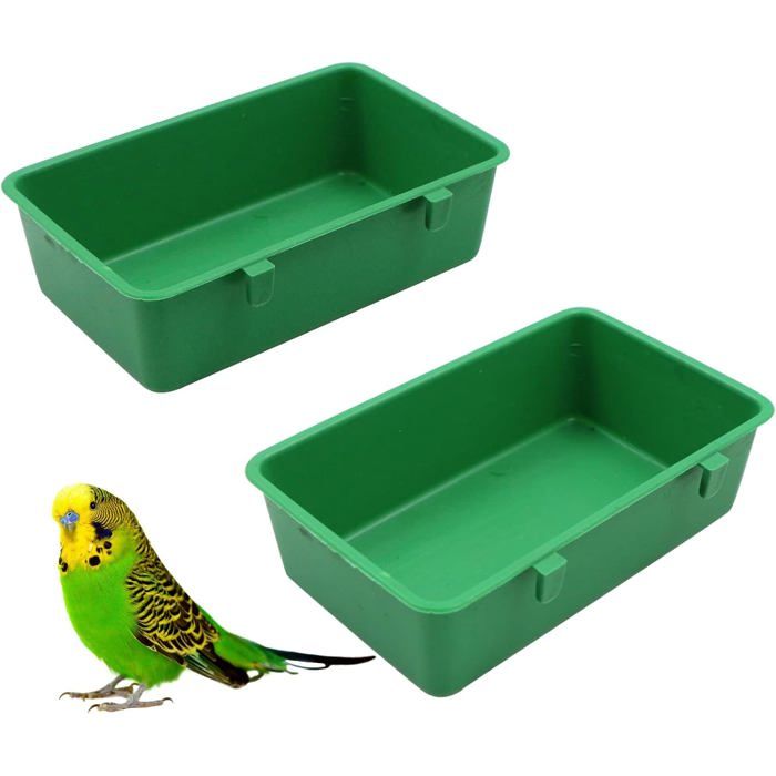 Baignoire pour oiseaux - Plastique non toxique - Dimensions 12x7x3 5 cm - Convient aux petits oiseaux