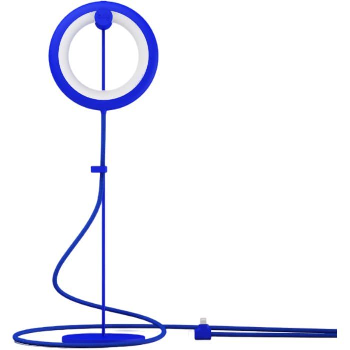 BILY Bird Lampe de Lecture LED Portable Bleu Électrique 3 Intensités avec Perchoir et Prise USB pour PC et Smartphone