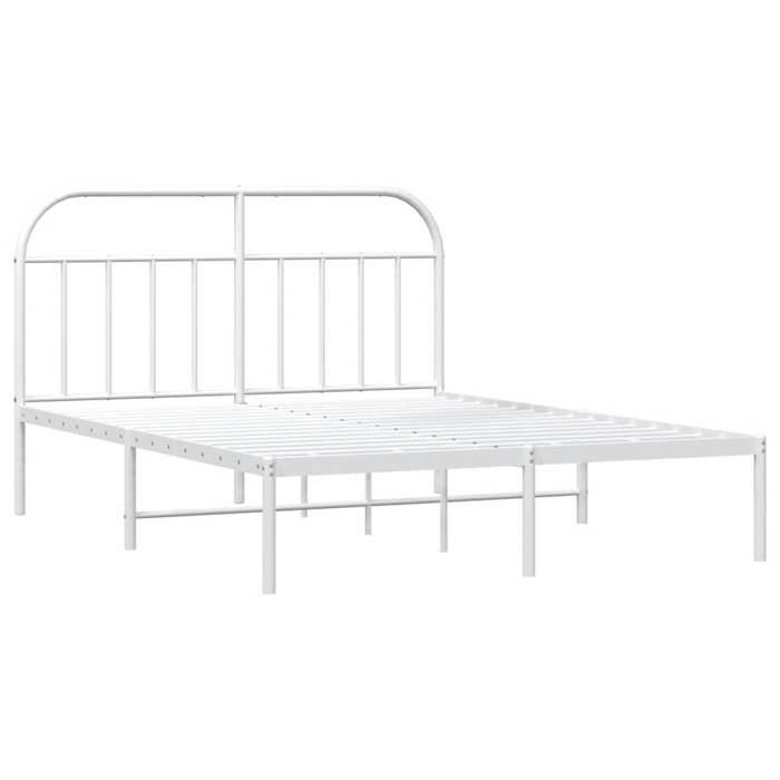 CONFORTHA®Structure de lit métal sans matelas et tête de lit blanc 140x190 cm - Lit & accessoires (3115)