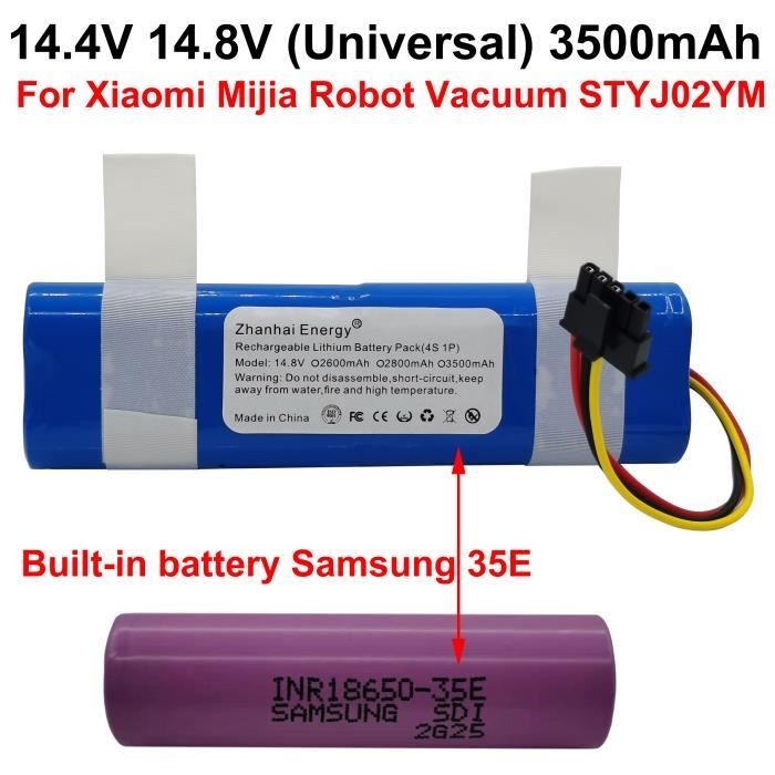 Batterie Li-ion De Remplacement Pour Aspirateur Robot - 14.4V-14.8V / 2800mAh - Compatible Deik, MT820 - 3