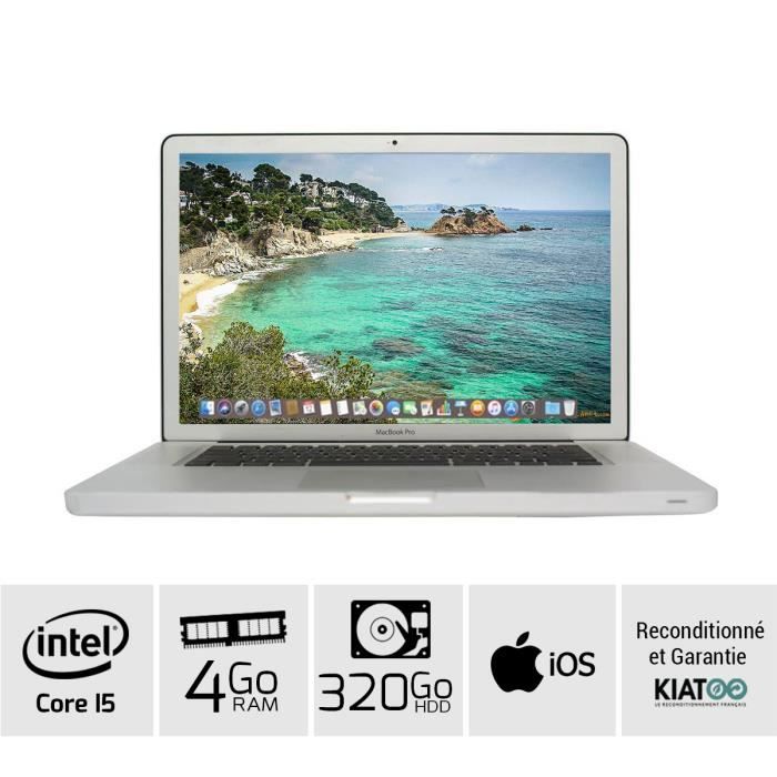 Top achat PC Portable Apple MacBook Pro 15" 2010 4 Go 320 Go  - pas cher