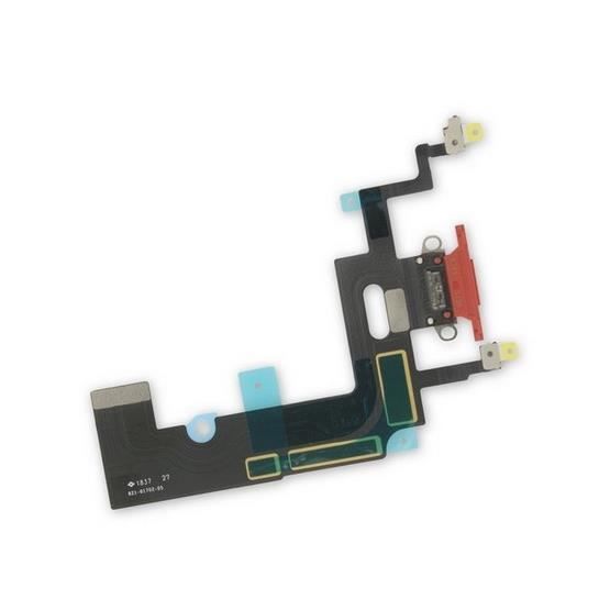 Nappe dock connecteur de charge Rouge et micro interne pour iPhone XR