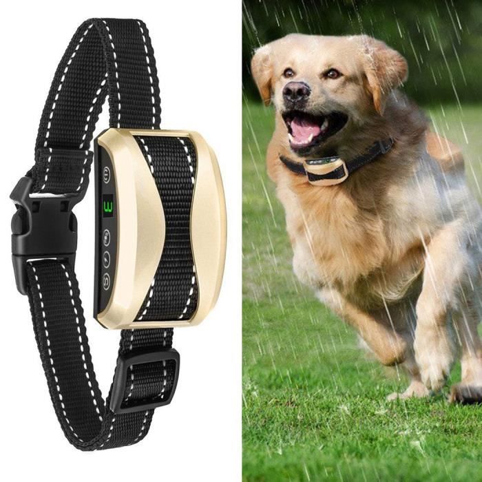 Collier Anti Aboiement Petit Chiens Rechargeable Imperméable Chien Collier De Dressage Ecran Lcd Avec Mode Bip Vibration