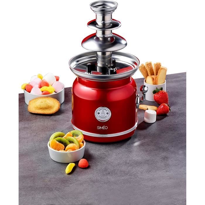 Fontaine à Chocolat 3 Niveaux 40W Avec Assiette à Fruits - Machine Chocolat Fondant Chaud 0.45kg Pour Fêtes Et Réunions