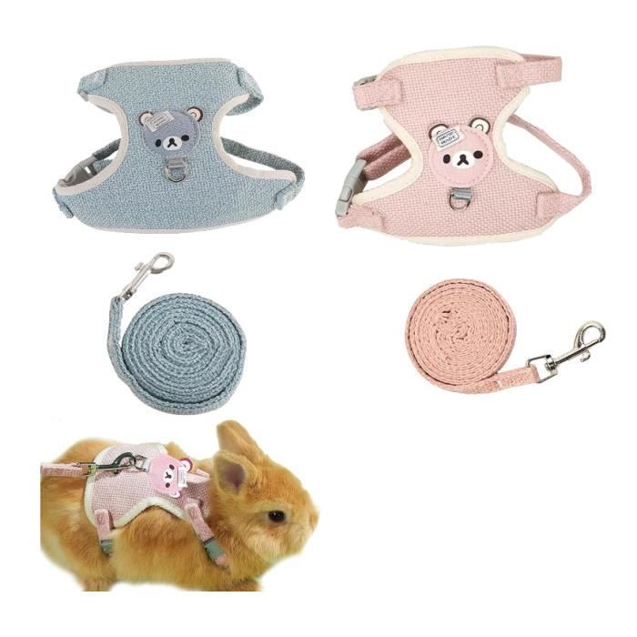 Harnais pour Lapins - Non spécifié - Réglable - 135 cm de corde - Pour petits animaux - Confortable et sécurisé