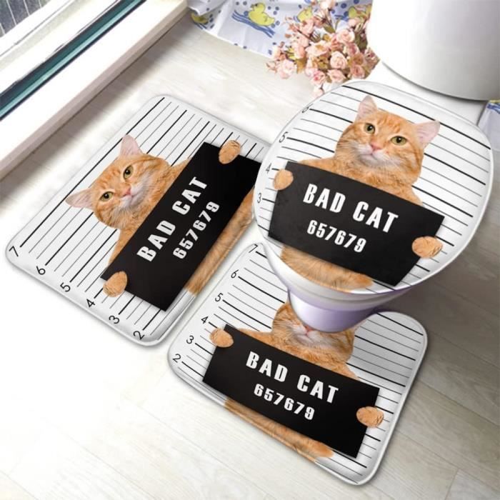 Tapis de Bain Chat Gris