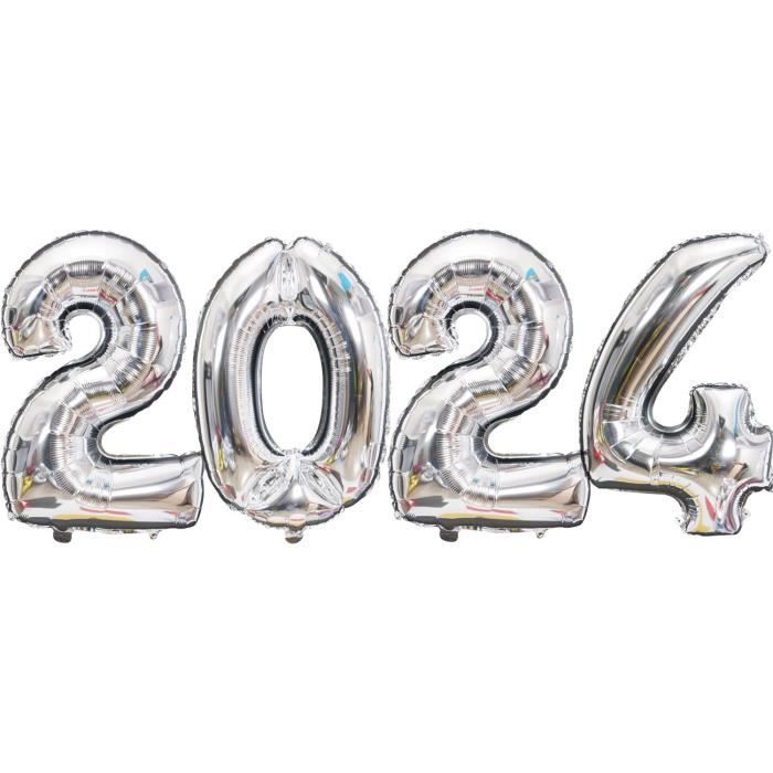 Decoration Nouvel An 2024, Réveillon Déco 2024 Ballons Chiffre 2024