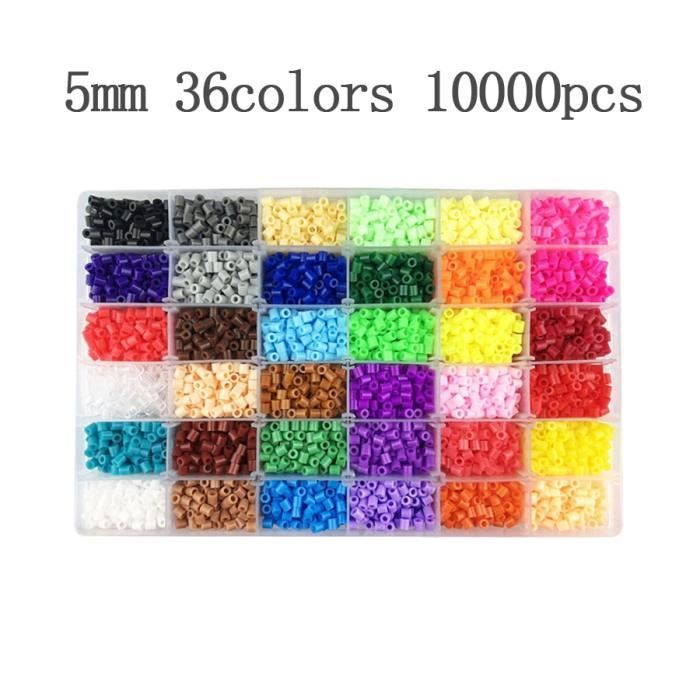 Perles à Repasser La Manuli - 3000 Perles Brun/beige 5mm - Pour Créations DIY, Bijoux, Déco - 6 Nuances Naturelles - Sécurité Enfants - 6