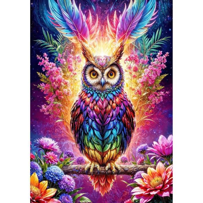 Puzzle 3000 pièces : Chouette Néon