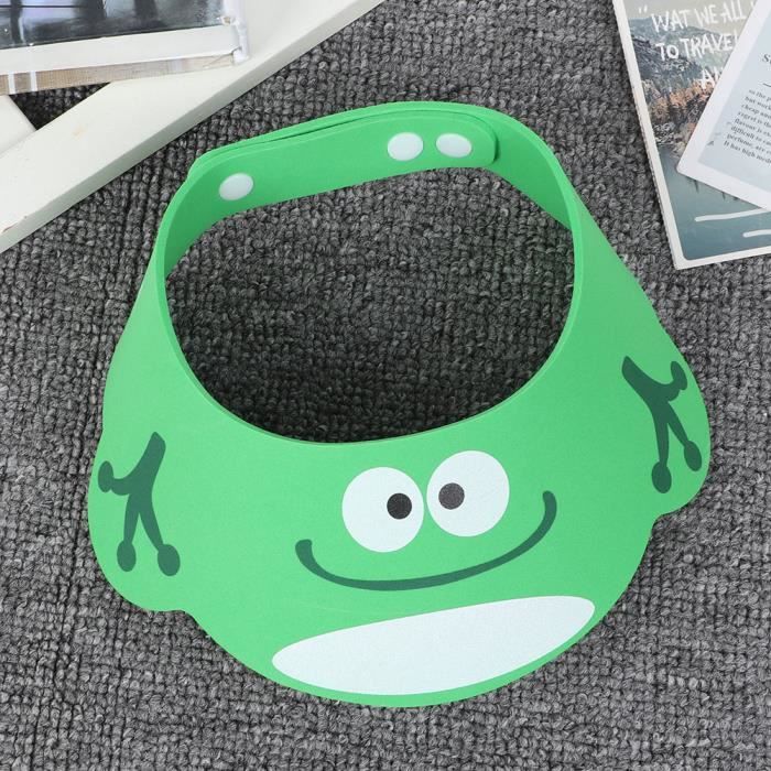 Rom Bonnet De Bain Reglable Casquette De Shampooing Oreille Protection Des Yeux Pour Bebe Enfants Accessoire Vert Cdiscount Puericulture Eveil Bebe