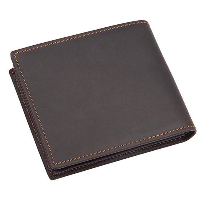 Portefeuille Court En Cuir PU Rétro De Haute Qualité Carrken, Nouvelle Mode, Pour Hommes, Porte-cartes à 3 Volets, Porte-monnaie Multi-cartes
