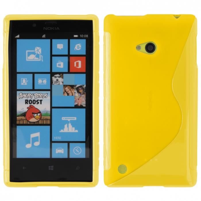 Coque Etui SCASE NOKIA LUMIA 635 Jaune - Téléphonie