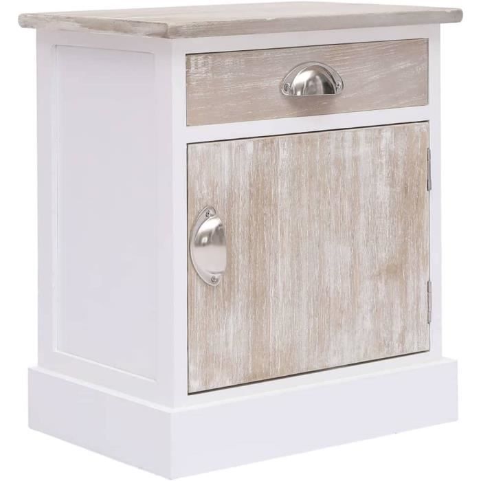 Table de Chevet avec Pieds en Métal Table de Nuit Armoire de Chevet