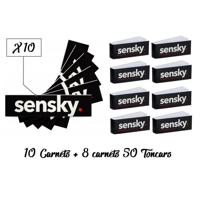 BOITE DE 50 CARNETS DE 32 FEUILLES FORMAT LONGUES PAPIER A ROULER SENSKY SLIM