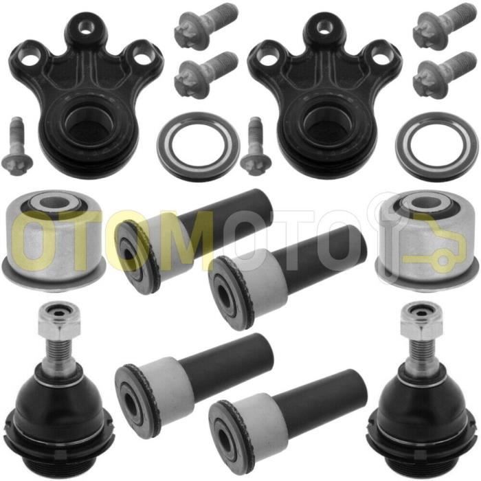 Kit bras de suspension avant compatible PEUGEOT 407 508 CITROEN C5 C6 composé de 10 pièces