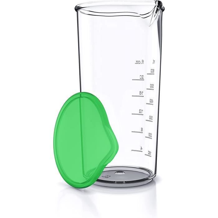 2 Verres Doseurs Plastique 100ml Transparents - Gradués Avec Bec Verseur - Pour Cuisine Labo