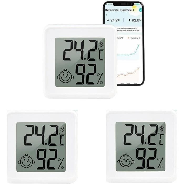 Thermomètre Hygromètre Intérieur Vesaneae - Capteur Précision Avec Horloge Et Date