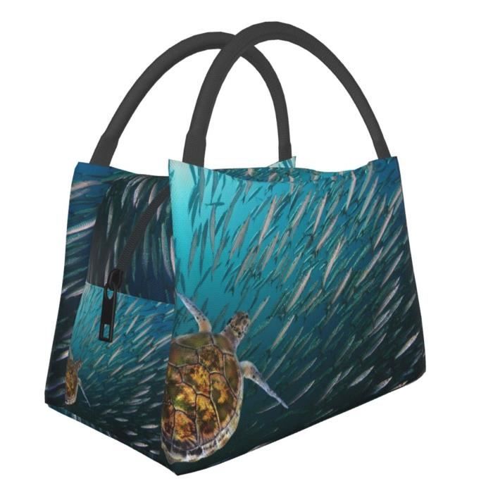 Sac Shopping Tortue Mandala – Tote Réutilisable Coton, Fait Main – 33x40 Cm – Idéal Courses Plage