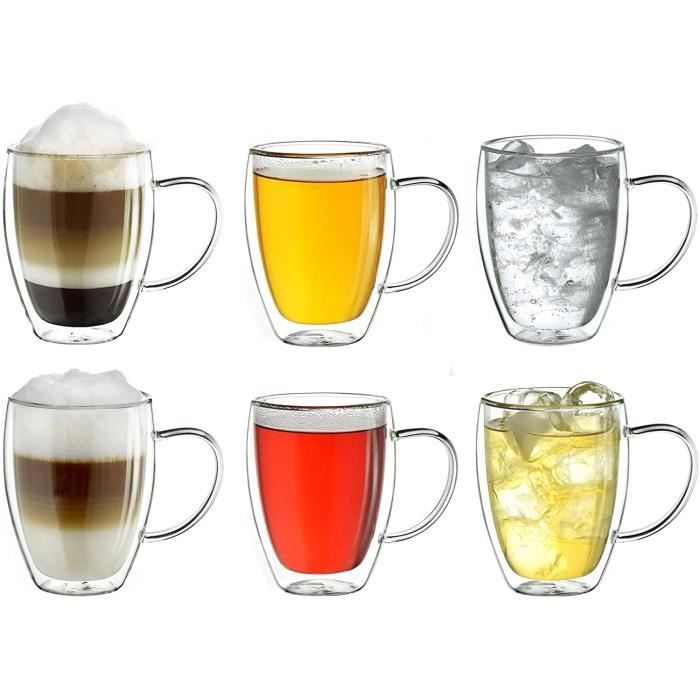 Lot De 2 Verres Isothermes Double Paroi De'Longhi Cold Brew 300ml - Passe Lave-Vaisselle
