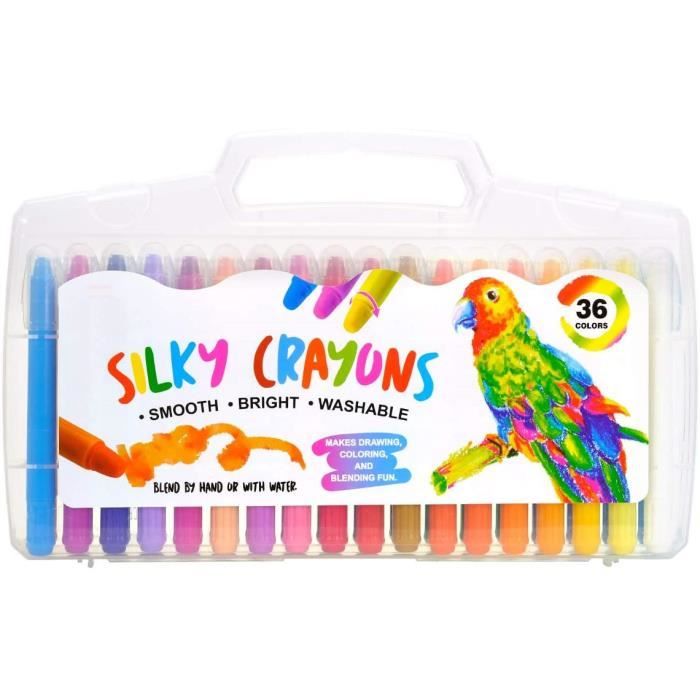 Crayon de Cire Enfant,36 Couleurs Crayons Peinture Cire Lavables Non  Toxique pour Tout-Petites Bébé Enfants - Cdiscount Beaux-Arts et Loisirs  créatifs