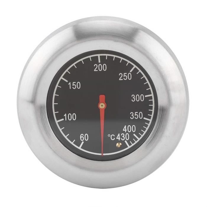 Thermom/ètre pour barbecue avec indicateur de chaleur au charbon de bois 5,1 cm