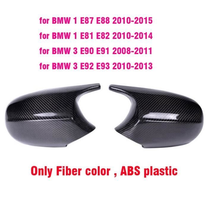 Rétroviseurs,Couvercle de rétroviseur en Fiber de carbone noir brillant,  pour Bmw série 1 3 E90 E91 E92 E93 E80-Type carbon fiber -C - Cdiscount Auto