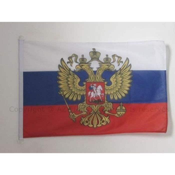 Drapeau Russie Avec Aigle 90x60cm Russe Special Exterieur Cdiscount Maison