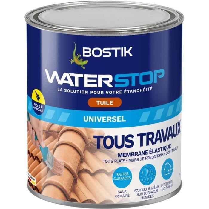 Membrane d’étanchéité BOSTIK Waterstop Réparation fuites Pot 1 kg Couleur tuile