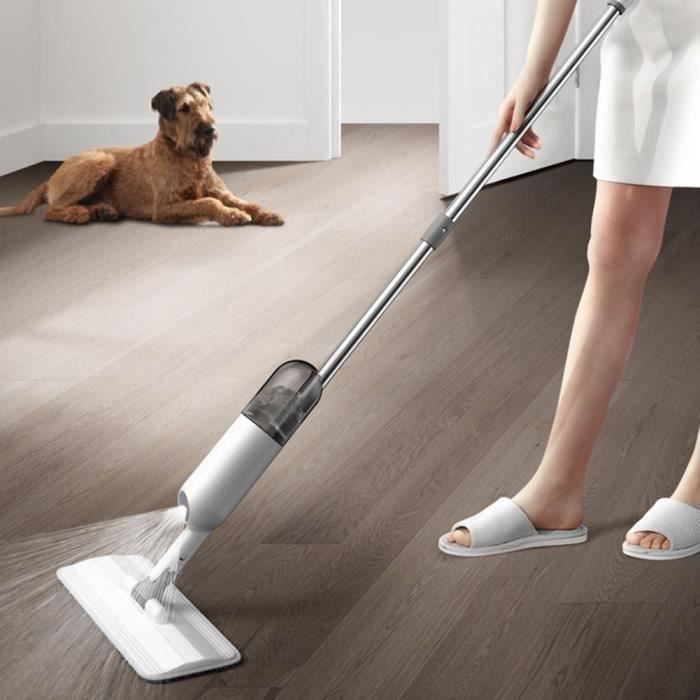 Vadrouille Microfibre à Manche Long 138 Cm - Tête Rotative 360° - Pour Sols, Salles De Bain, Angles
