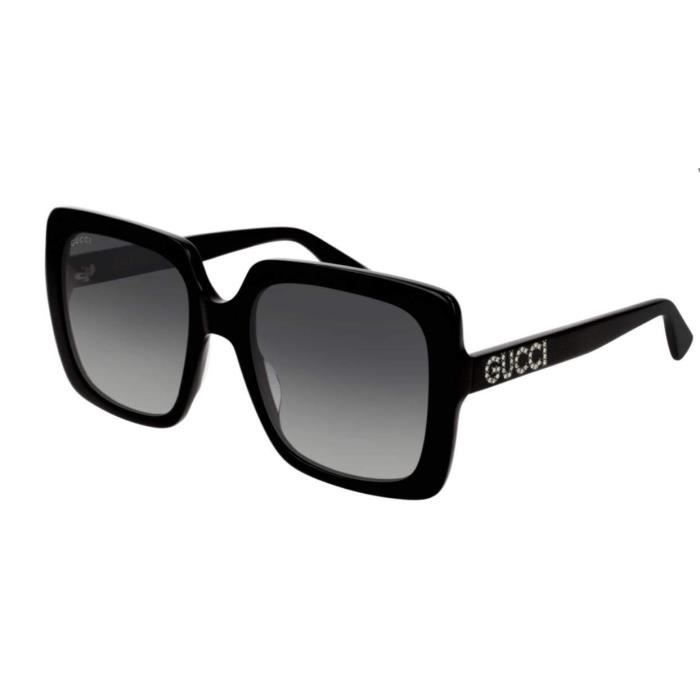 Gucci Lunettes de Soleil GG0418S BLACK GREY SHADED femme Achat