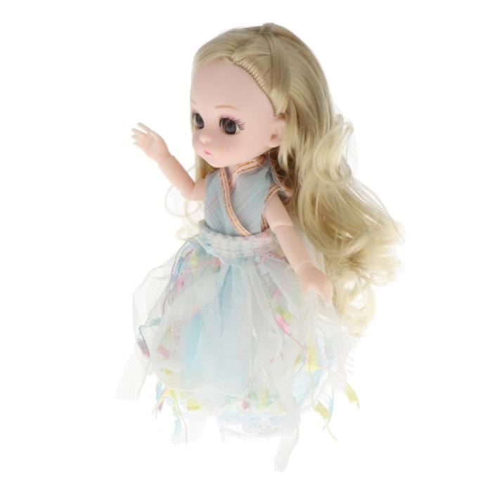 Poupée BJD 56cm Ensemble Complet – Visage Maquillé, Yeux Mobiles, Robe Incluse