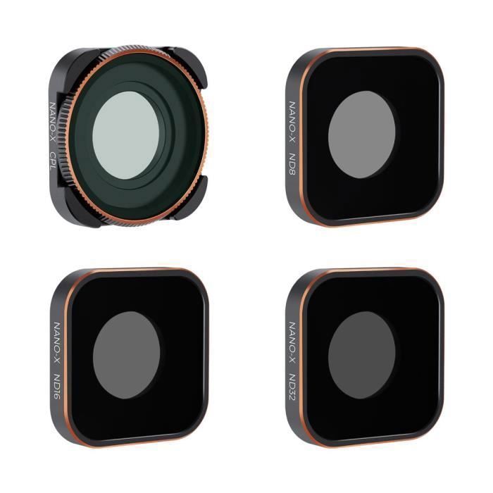 Filtre ND16 Pour GoPro HERO9 - Verre Optique, étanche, Anti-reflets - Pour Poses Longues Et Vidéos Fluides