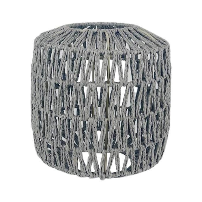 3 Abat-jour Bohème En Faux Rotin - Clip E14 Pour Lampadaire, Suspension - Déco Maison Nature