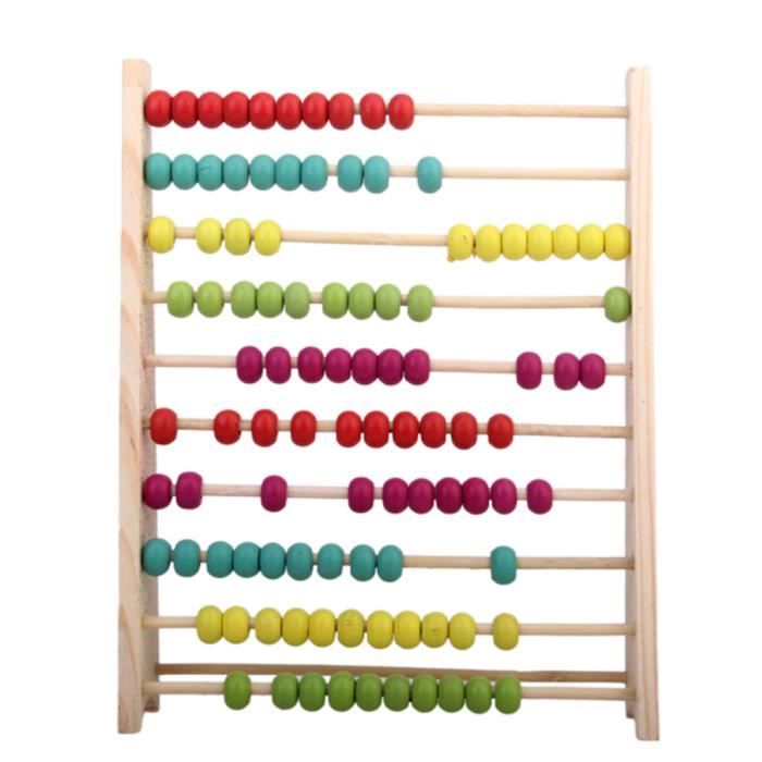 Abaque Boulier Enfants en Bois Jouet Montessori Educatif Bebe Jeu