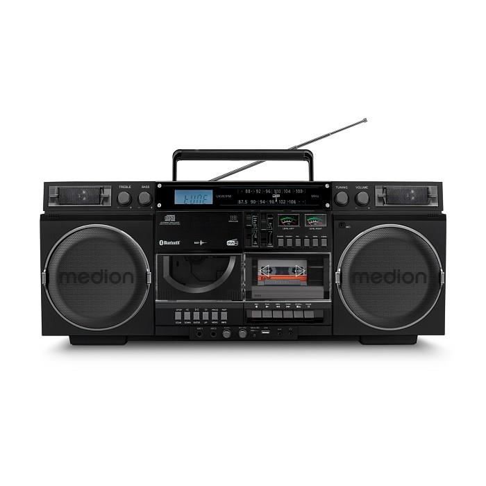 Ghetto Blaster MEDION Vintage DAB+ CDCassetteUSBMP3 2x10W RMS - vue 2