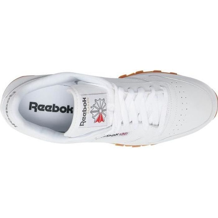ZZYSH Basket - REEBOK - Classic Leather - Blanc - Homme - Lacets