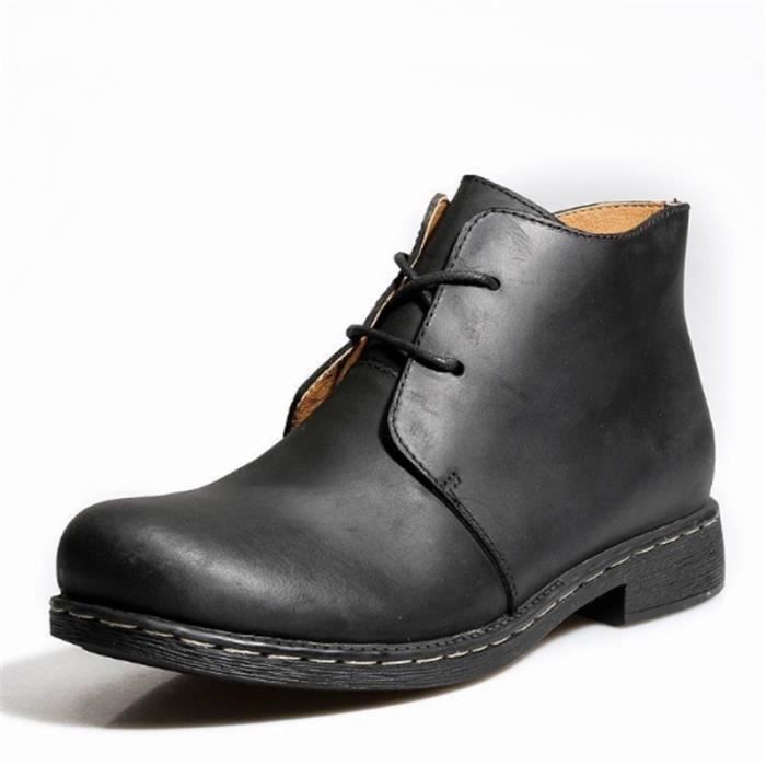 boots homme talon carré