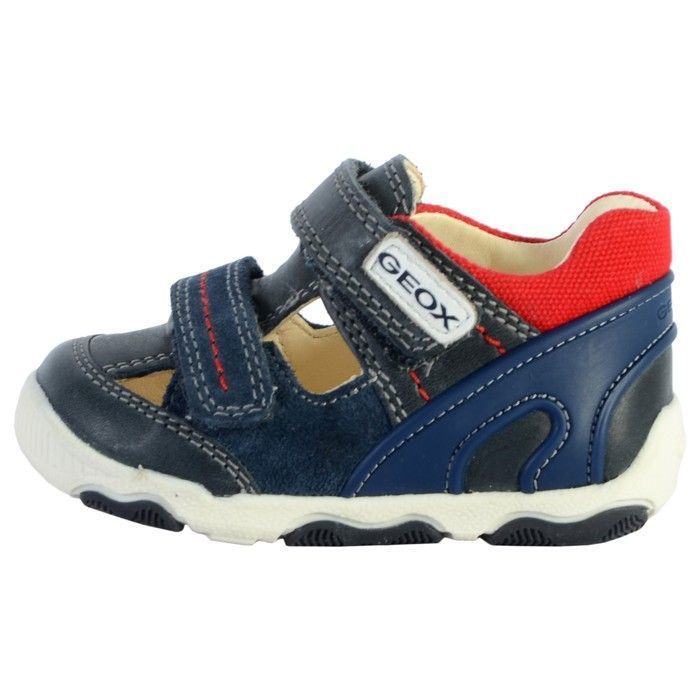 Geox Basket Cuir  Balu - Marine/Rouge