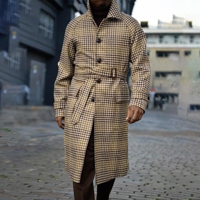 Manteau Long Réversible Doublé Polaire Grande Taille