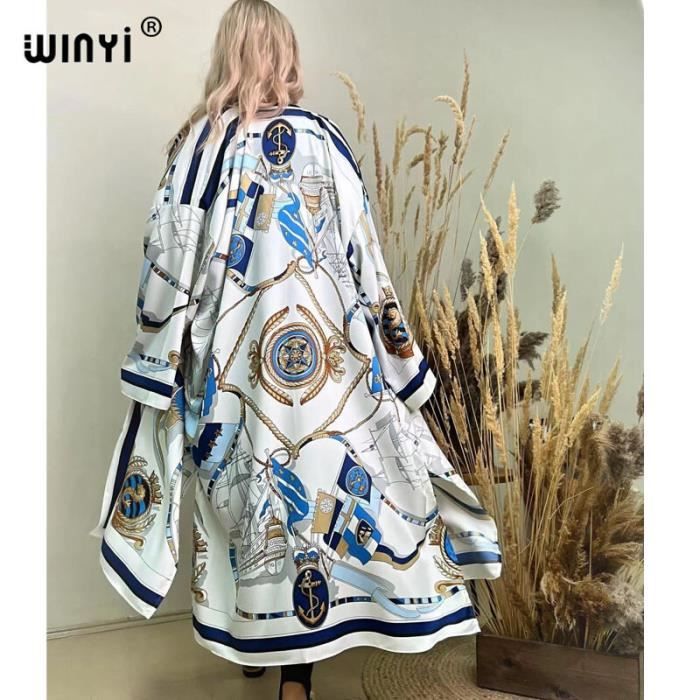 Robe Plage Cardigan Bohème Femme Yutdeng - Kimono D'Été Imprimé Fleuri Cover -Up Bikini Paréo Bohème élégant