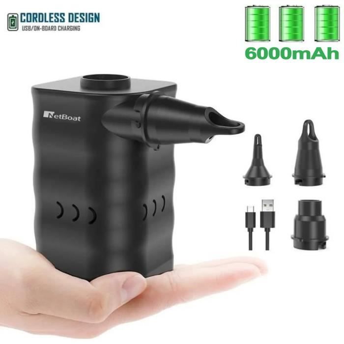 KIMISS Pompe à air portable Pompe à air électrique Portable sans fil rechargeable USB pompe de