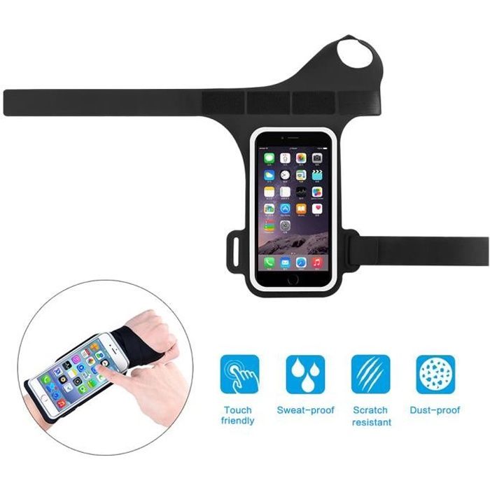 Brassard De Sport Pour Téléphone Avec 2 Poches - Taille Ajustable, Respirant, Anti-transpiration, Pour Téléphones 4-6 Pouces - 10