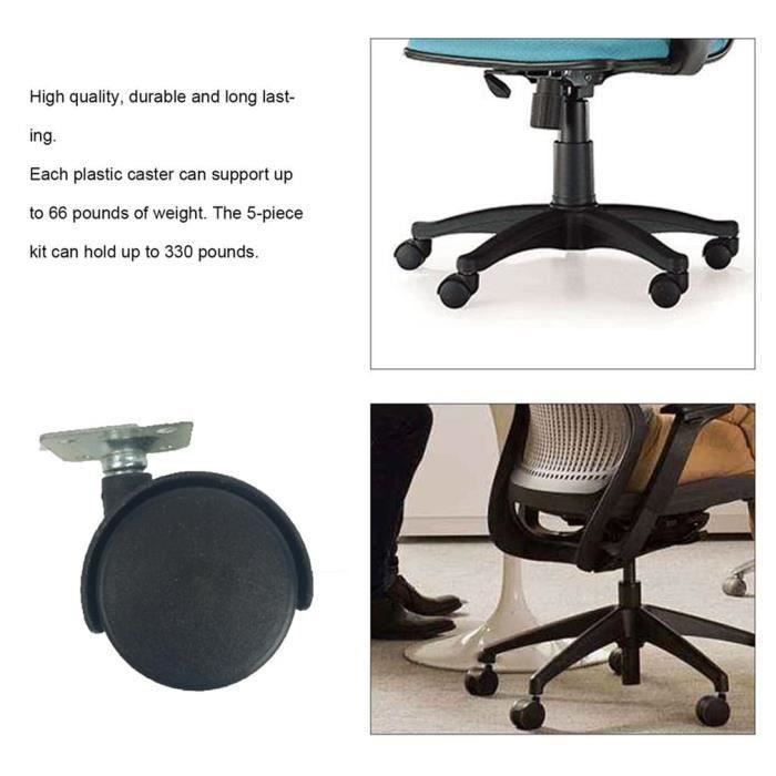 5pcs Remplacement Roulette de Gaming Fauteuil Roue pour Chaise de bureau Cdiscount Bricolage