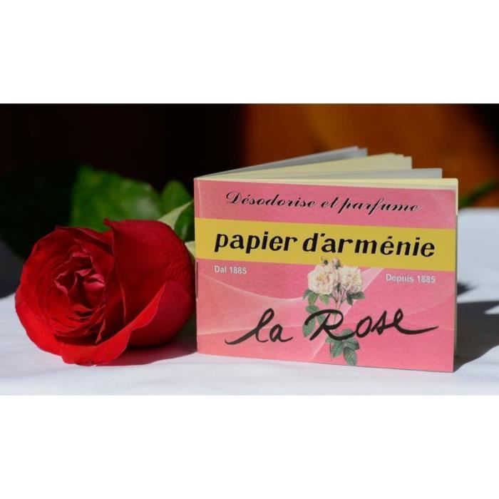 Bloc Papier d'Arménie à la Rose - Encens Papier D'Armenie Triple - 30 carnets