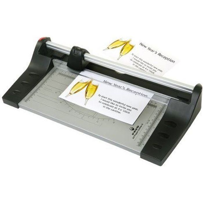 Massicot Rogneuse Pavo Multicutter A4 - Coupe 12 Feuilles D'un Coup - 320mm De Coupe Max - 3 Lames + Tapis Découpe Inclus