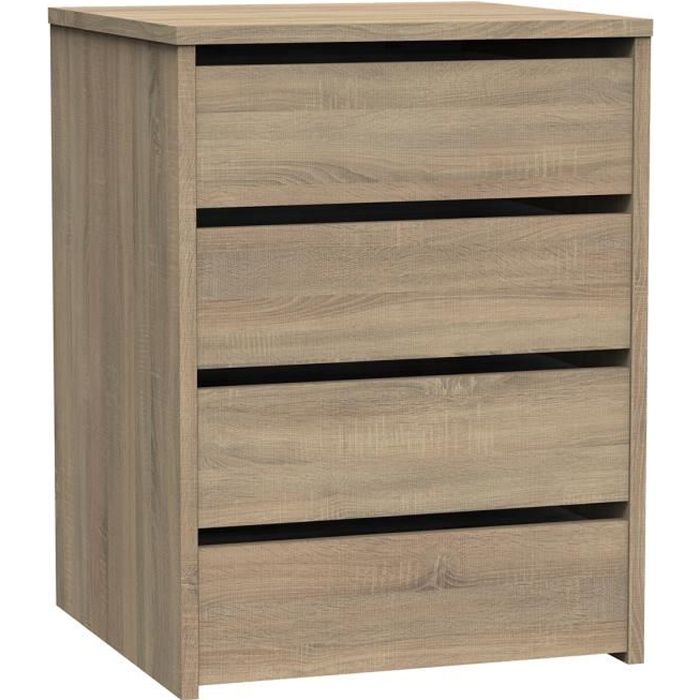 Commode Meuble de rangement coloris Cambrian - Hauteur 61 x Longueur 46 x Profondeur 45 cm Commode Meuble de rangement coloris Cambrian - Hauteur 61 x Longueur 46 x Profondeur 45 cm