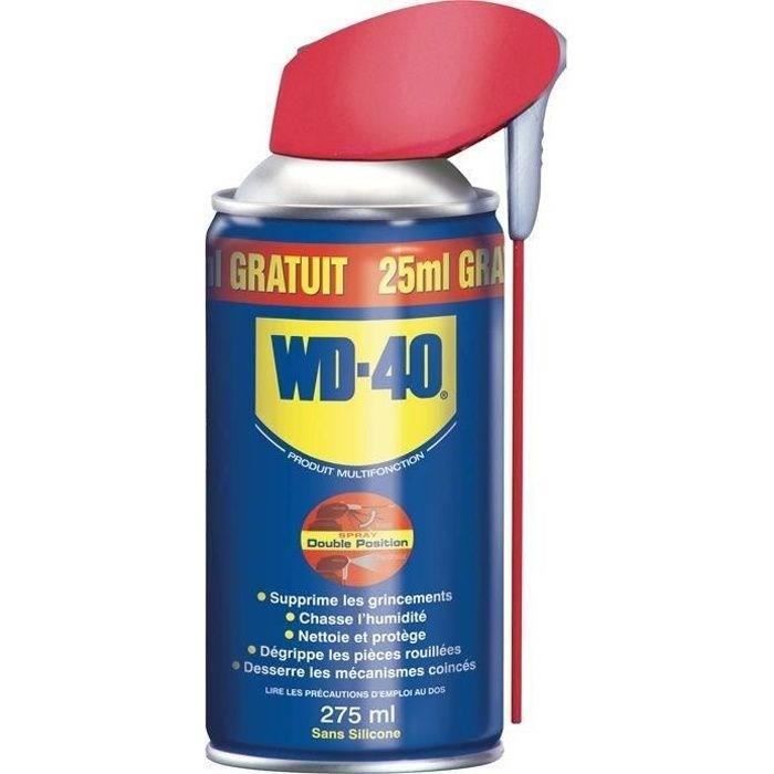 WD-40 Produit Multifonction Spray Double Position - 250 ml + 25 ml gratuit