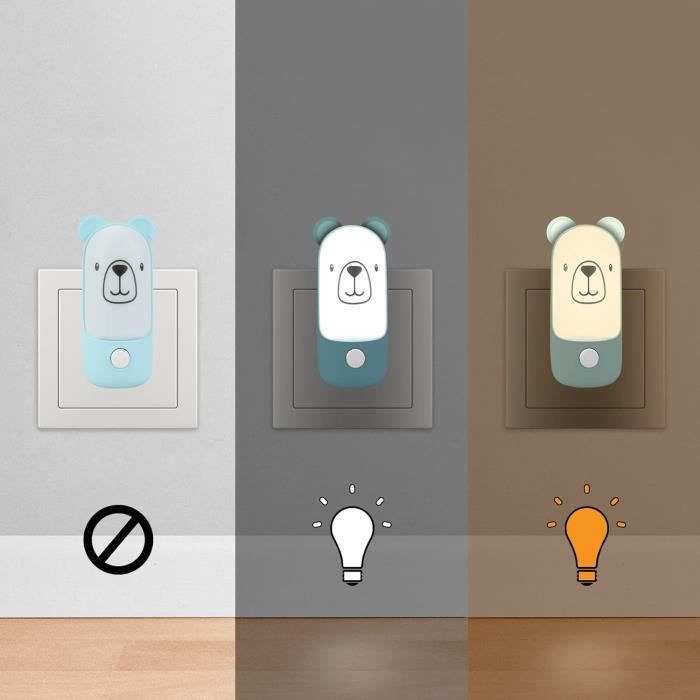 Veilleuse Enfant Sur Prise Lapin Mignon Automatique RosexJaune - Lampe Nuit Bébé Capteur Lumière Chambre Bébé Nouveau-né