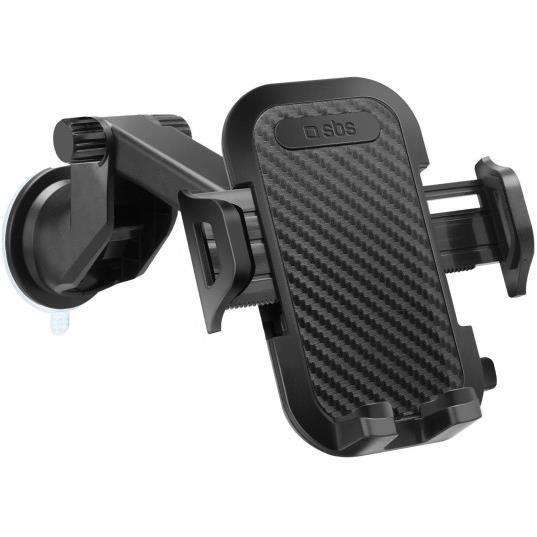Support voiture - SBS - Ventouse - Bras télescopique - Compatible tous téléphones jusquà 9 cm - Noir